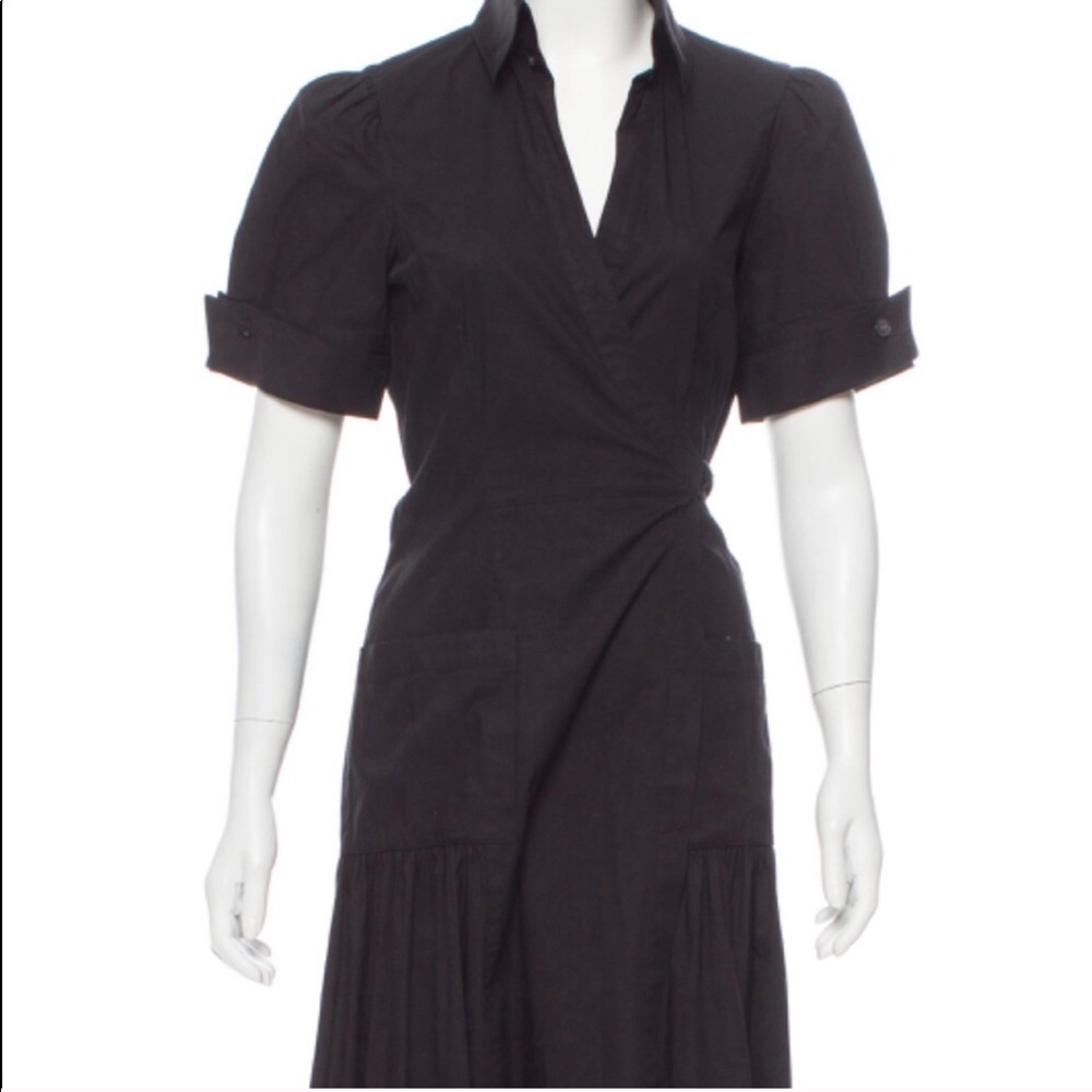 DVF black wrap dress with pockets!